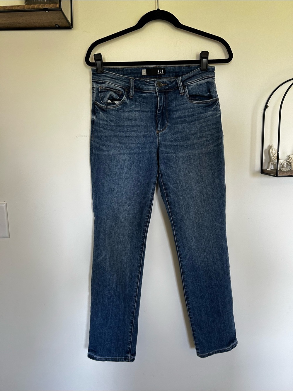 Kut from the Kloth Reese Straight Leg Denim Blue Jeans Size 6L